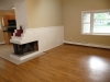 Living room with electric fireplace